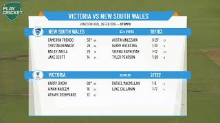 Cricket Australia  Under 19 Trial Match  Round 1  Victoria v New South Wales  Day 1 [upl. by Ellenar]