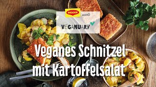 Veganes Schnitzel mit Kartoffelsalat [upl. by Adey]