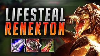 FULL LIFESTEAL RENEKTON HOW BUSTED IS THIS BUILD FULL LIFESTEAL RENEKTON TOP  LoL Best Moments [upl. by Novaelc831]