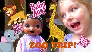 BABY ALIVE goes to the ZOO FUN DAY OUT The Lilly and Mommy Show The TOYTASTIC sisters [upl. by Reginauld]