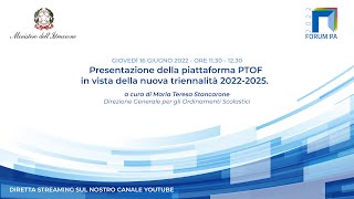 Presentazione della piattaforma PTOF in vista della nuova triennalità 20222025 [upl. by Leivad]