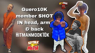 Texas Rapper Guero10k member Hitmanmook10k Shot in HEAD ARM amp BACK Posts pic amp message in HOSPITAL [upl. by Ahsitel309]