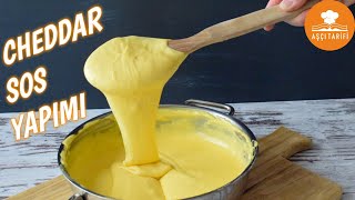 EN PRATİK CHEDDAR SOS TARİFİ  BURGER PEYNİRİ SOSU NASIL YAPILIR [upl. by Dlonyar980]