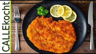 Knuspriges Schnitzel selber machen braten und panieren  in leckerer KnusperKokoskruste [upl. by Akehsyt987]