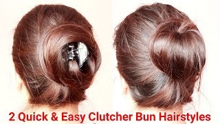 Voluminous BunJuda Using ClutcherEveryday HairstylesClutcher Bun HairstylesAlwaysPrettyUseful [upl. by Castro]