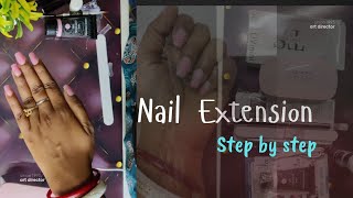 Nail Extension step by step full video nails nailart nailextensionkit naildesign nail nail [upl. by Yorke]