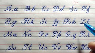 Cursive Writing for Beginners  A to Z Alphabets  Capital and Small letters  Palash Calligraphy [upl. by Arretahs563]