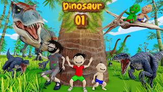 Dinosaur Ki Duniya Part 1  Dinosaur Wala Cartoon  Trex Dinosaur Cartoon  Bittu Sittu Toons [upl. by Nnaillek462]