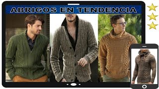 ABRIGOS tejidos a CROCHET para CABALLEROS【MODA OTOÑO INVIERNO 20242025】Knitted coats for men❤️ [upl. by Alrahs297]