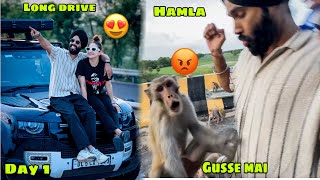 Delhi se Ujjain Mahakal nikal gaye Long Drive par 😍 or Bandar ne kiya hum par hamla 😰 Ep 01 [upl. by Aneleve470]