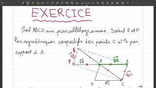 EXERCICE Vecteurs et translation 2ac 2apic الثانيةاعدادي [upl. by Rosco]