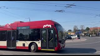 Vilniaus transportas 2 troleibusas Stotis  Olandų g  Saulėtekis [upl. by Nosreffej490]