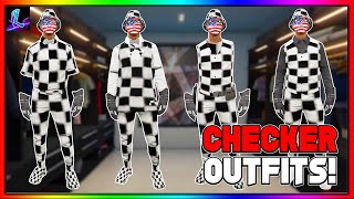 GTA 5 ONLINE HOW TO GET MULTIPLE CHECKERBOARD MODDED OUTFITS ALL AT ONCE Clothing Glitches 161 [upl. by Britte818]