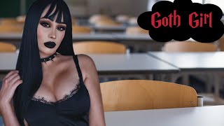 ☠️ASMR●Goth girl in the back of the glass has a crush on you🥰🖤soft spoken flirty [upl. by Yddur749]