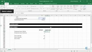 Calculating Enterprise Value to EBITDA Multiple in Excel [upl. by Elbas]