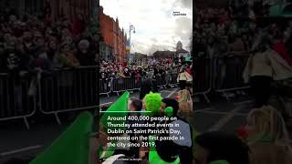 Thousands Attend St Patricks Day Parade in Dublin [upl. by Kanter]