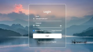 Responsive Login Page Using HTML CSS amp JS [upl. by Akemahs]