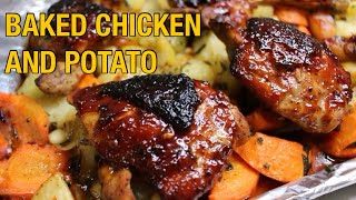 THE BEST OVEN BAKED CHICKEN AND POTATO RECIPE YOU WILL EVER MAKE I COOK IT ALMOST EVERY DAY [upl. by Enitsua712]