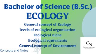 Basic concept of Ecology and Environment  for BSc students  Concepts and Notes [upl. by Angle210]