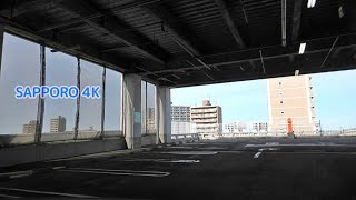 プレイランドハッピー西町店 立体駐車場：入口  札幌市 4K30p 車載動画 Sapporo drive Pachinko Nishimachi store Parking Garage [upl. by Oswald]