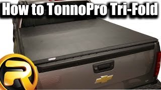 How to Install the TonnoPro TriFold Tonneau Cover [upl. by Ellerehc179]