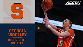 Syracuses Georgia Woolley Drops 20 Points On Pitt [upl. by Aydin]