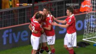 Manchester Utd vs Wolves Carling cup 2010  Bebe goal avi [upl. by Aimac]