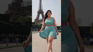 4K Al Imagix Lookbook Modern Street Style at the amazing view Eiffel tower shorts [upl. by Zanze]