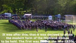 Pitlochry Highland Games Massed Pipes and Drums [upl. by Merv]