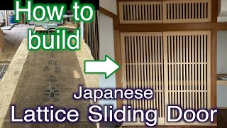 How to build Japanese lattice sliding door  Samurai woodworker in Japan 【woodworking】 [upl. by Kienan]