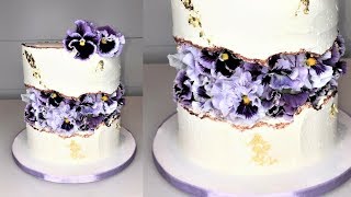 Cake decorating tutorials  FAULT LINE CAKE  Sugarella Sweets [upl. by Trow]