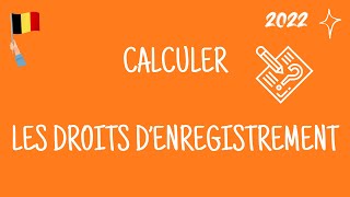 Calculer les droits denregistrement et labattement fiscal en Belgique exemple en vidéo [upl. by Noned]