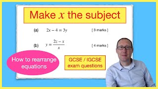 How to make x the subject rearranging equations [upl. by Laughton]