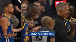 Draymond Green goes OFF at ref and gets his first tech of season in first game 😭 [upl. by Kepner]