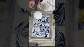 Do I seal this with flat or gloss sealer watermarbling mondaymarbling fluidart holidaydecor [upl. by Eiffe]