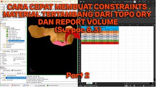 Membuat constrain material tertambang dari data topografi mined part 2 [upl. by Nylhtac105]