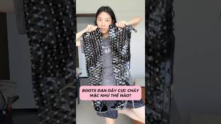 BOOTS ĐAN DÂY CỰC CHOÁY 🔥😱 fashiontrends stylish trending [upl. by Aicittel425]