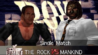 WWF WrestleMania 2000 N64 The Rock vs Mankind CHAIR SHOTS [upl. by Nevla]