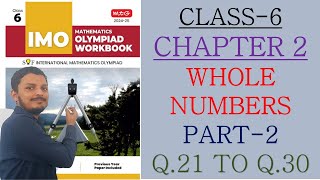 SOF IMO OLYMPIAD CLASS 6 CHAPTER 2 WHOLE NUMBERS PART 2  202425 MTG BOOK  WORKBOOK SOLUTION [upl. by Ariew667]