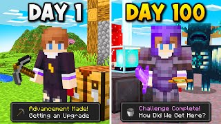 I Completed EVERY ADVANCEMENT in 100 Days of Hardcore Minecraft [upl. by Nowujalo750]