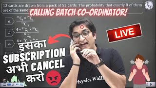 Sachin sir very ANGRY calling Batch coordinator in Live class  Physicswallah [upl. by Hughmanick61]