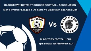 BDSFA  Mens Priemier League 1 All Stars Vs Blacktown Spartans Men [upl. by Elisa]