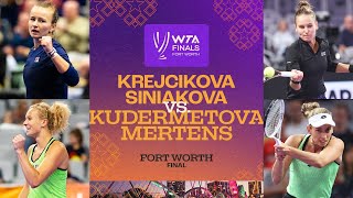 KrejcikovaSiniakova vs KudermetovaMertens  2022 WTA Finals  Doubles Final Match Highlights [upl. by Zrike]