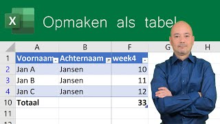 Opmaken als tabel [upl. by Tamar]