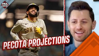 Breakdown Pecota 2024 MLB Projections  Foul Territory [upl. by Kern]