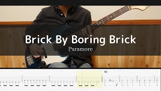 Paramore  Brick By Boring Brick  Bass Cover TAB [upl. by Legin]