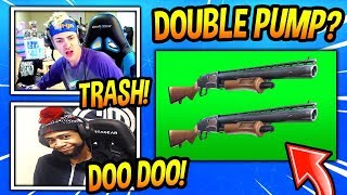 NINJA amp DAEQUAN REACT TO DOUBLE PUMP COMING BACK SHOTGUN BUFF Fortnite FUNNY amp SAVAGE Moments [upl. by Hadley]