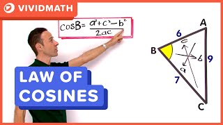 Law of Cosines Find an Angle  VividMathcom [upl. by Dare]