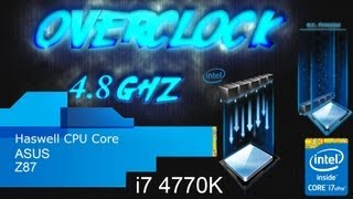 Overclock tutorial p qualquer ASUS Z87  I7 4770K  48Ghz [upl. by Batish]