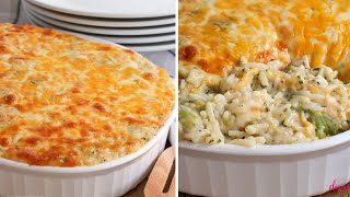 Cheesy Chicken Broccoli Rice Casserole  FromScratch [upl. by Rodrich370]